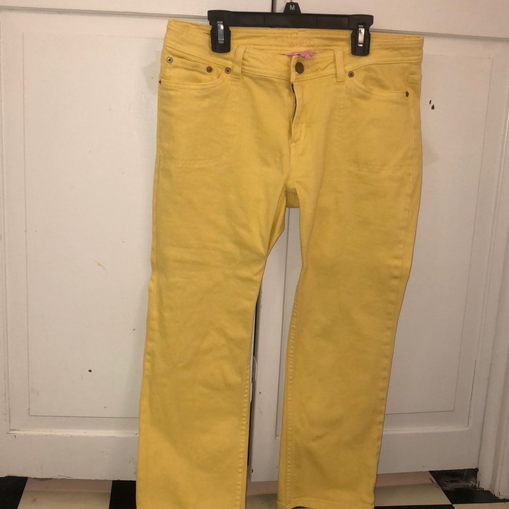 Yellow Lilly Pulitzer Capris